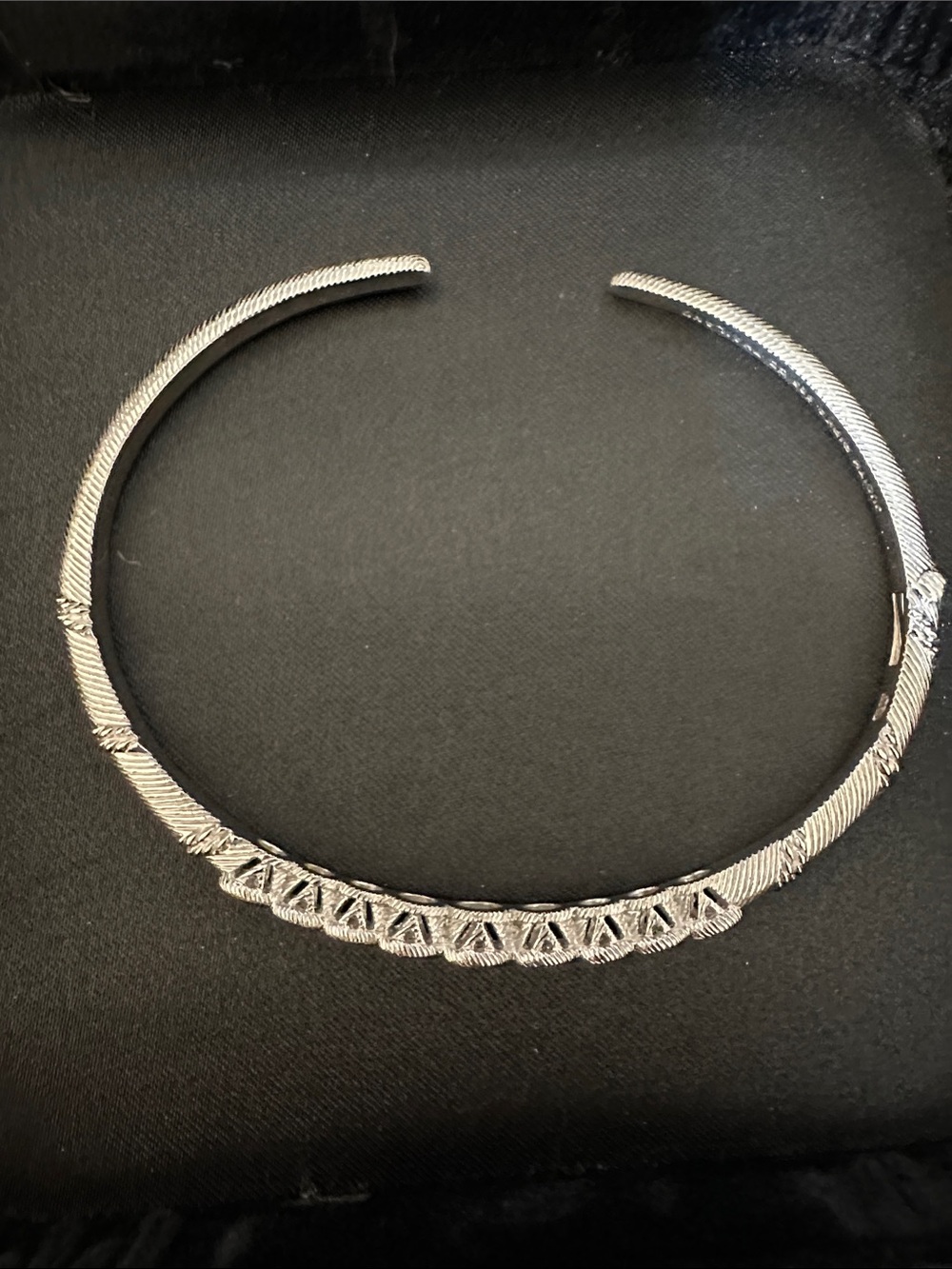 Judith Ripka Silver Rope Circle Open Cuff Bracelet - Picture 3 of 5